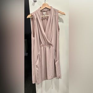 Wilfred lilac mock wrap dress